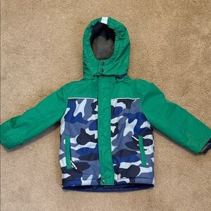 Boden Green and Blue Camo Kids Jacket